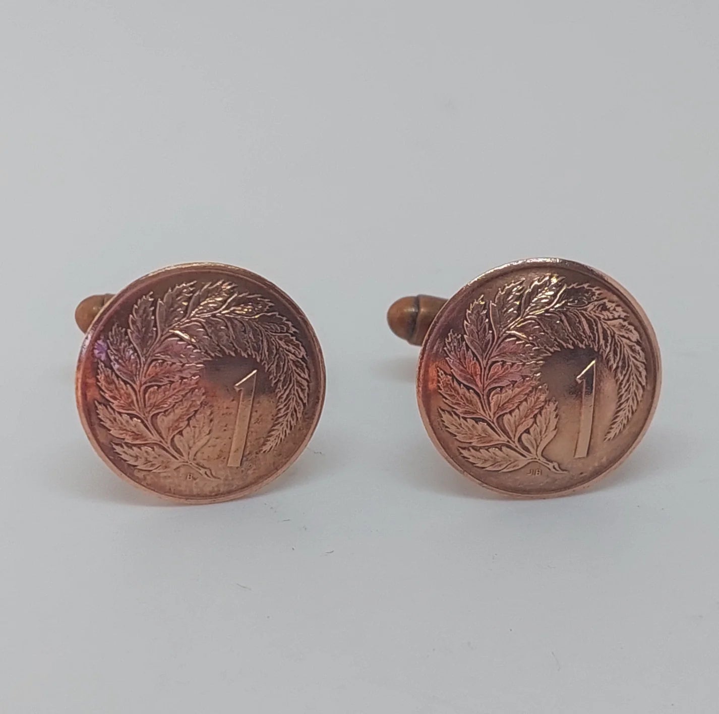 Cufflinks - Copper One Cent - Reminted