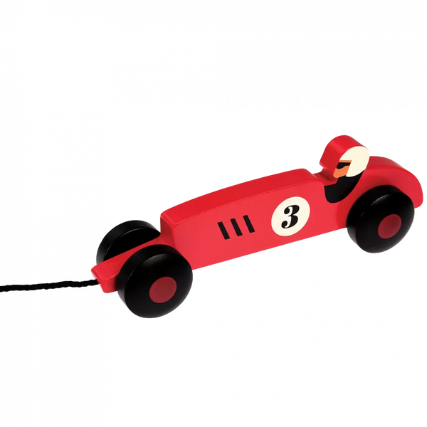 Wooden Pull Toy - Vintage Racer