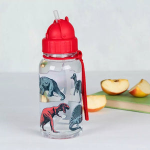 Children's Water Bottle with Straw - 500ml - Prehistoric Land