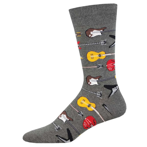 Mens - Socks - Guitar Riff - Charcoal Heather