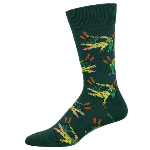 Mens - Socks - See Ya Later Alligator - Green