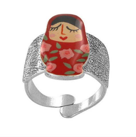 Taratata - Russian Doll Ring - Red