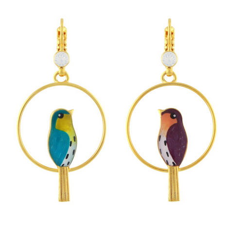 Taratata - Lever Back Bird Earrings