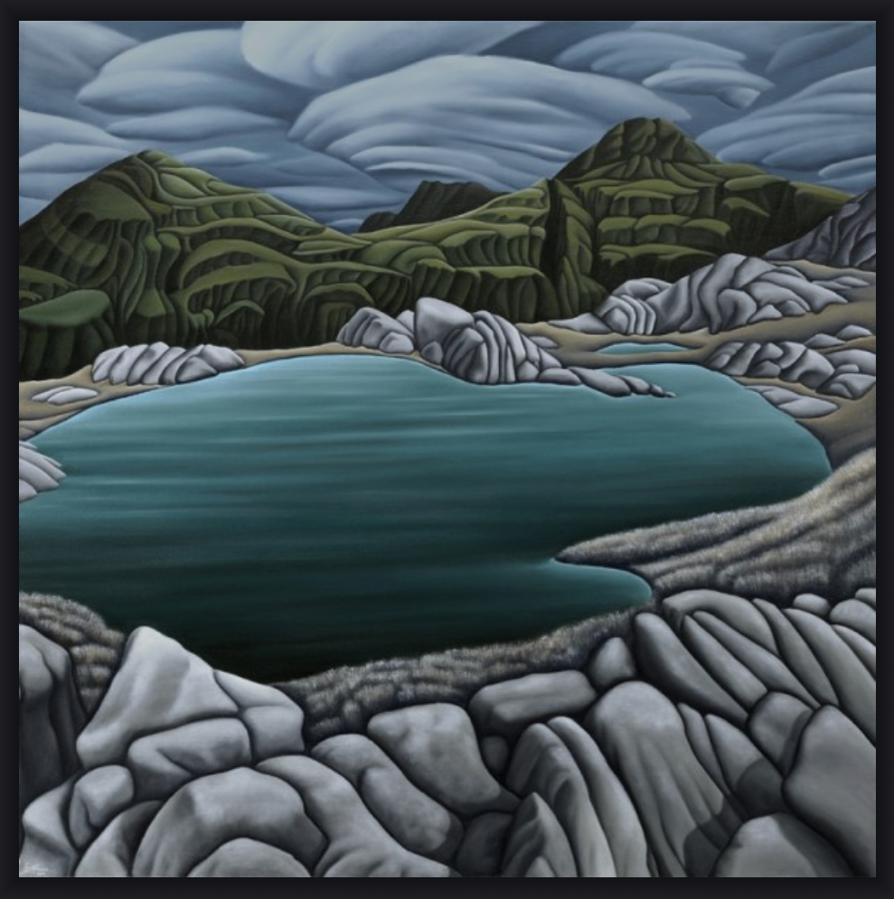 Diana Adams - Box Framed  - Alpine Lake - XS