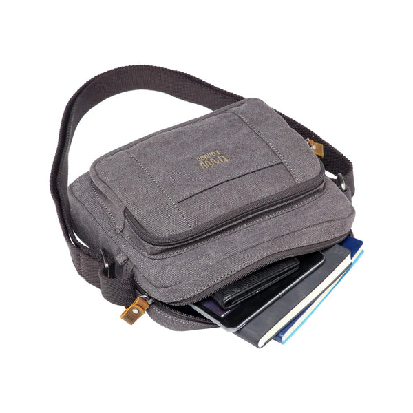 Classic Canvas - Across Body Bag - Charcoal - TRP0235