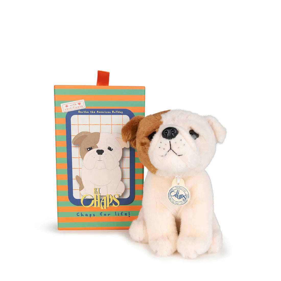 Gift Box Stuffed Toy - Bertha The American Bulldog