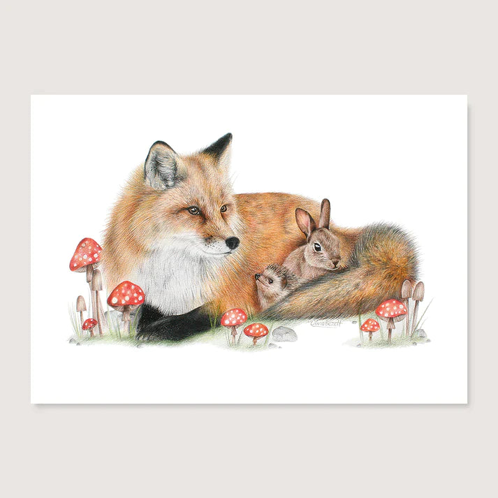 Fox & Friends Print - A4 / Unframed