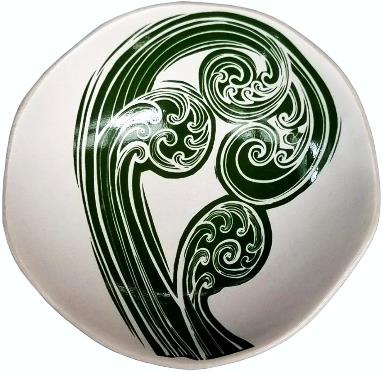Jo Luping - Ponga II Collection - Ponga 2 Green & White