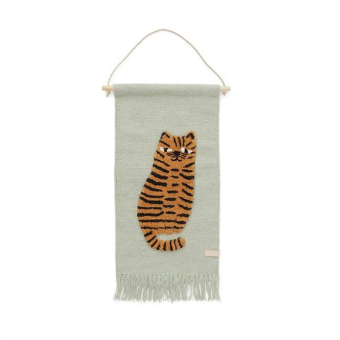 Wall Hanging - Tiger - Pale Green