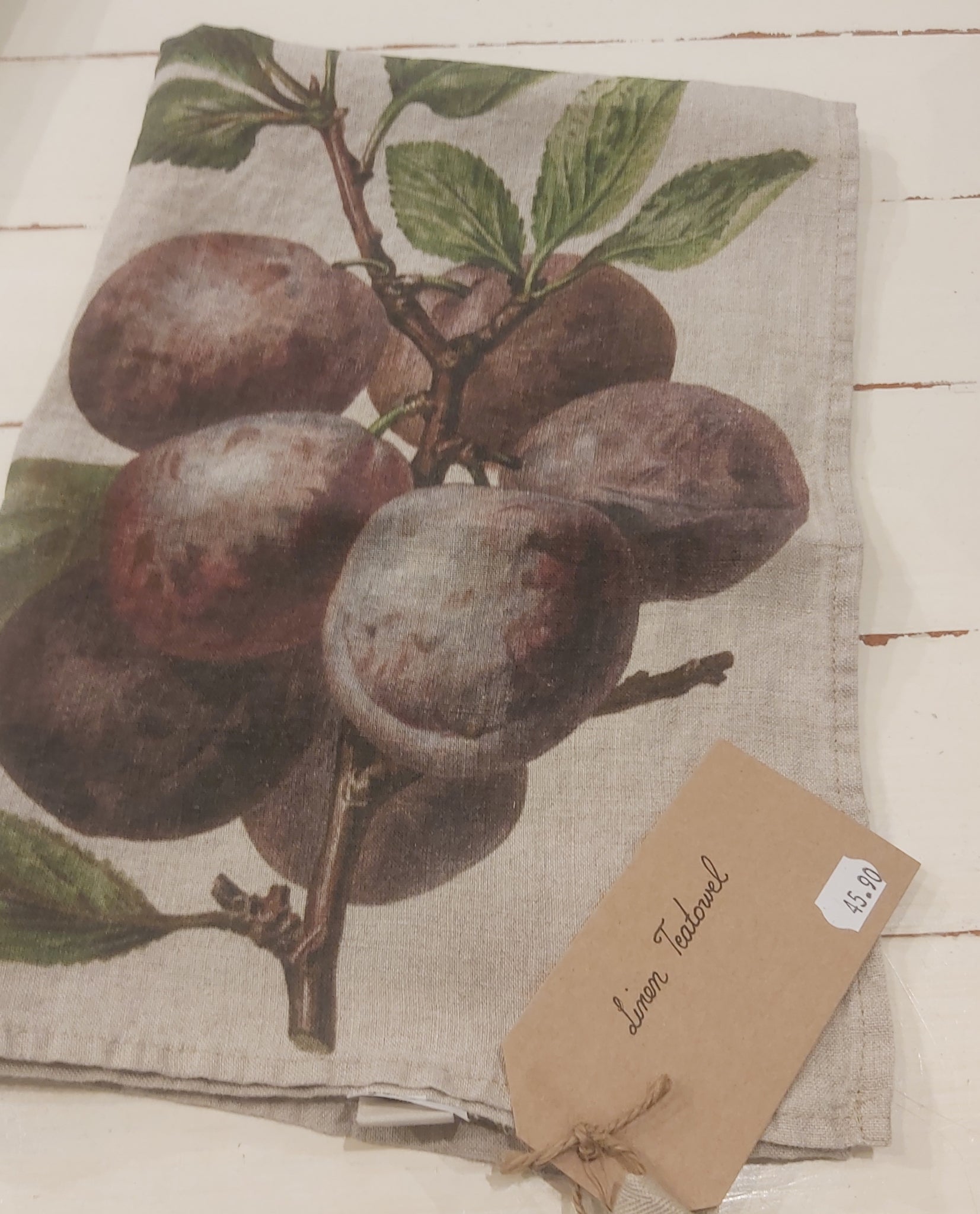 Tea Towel - Linen - Purple Fruits