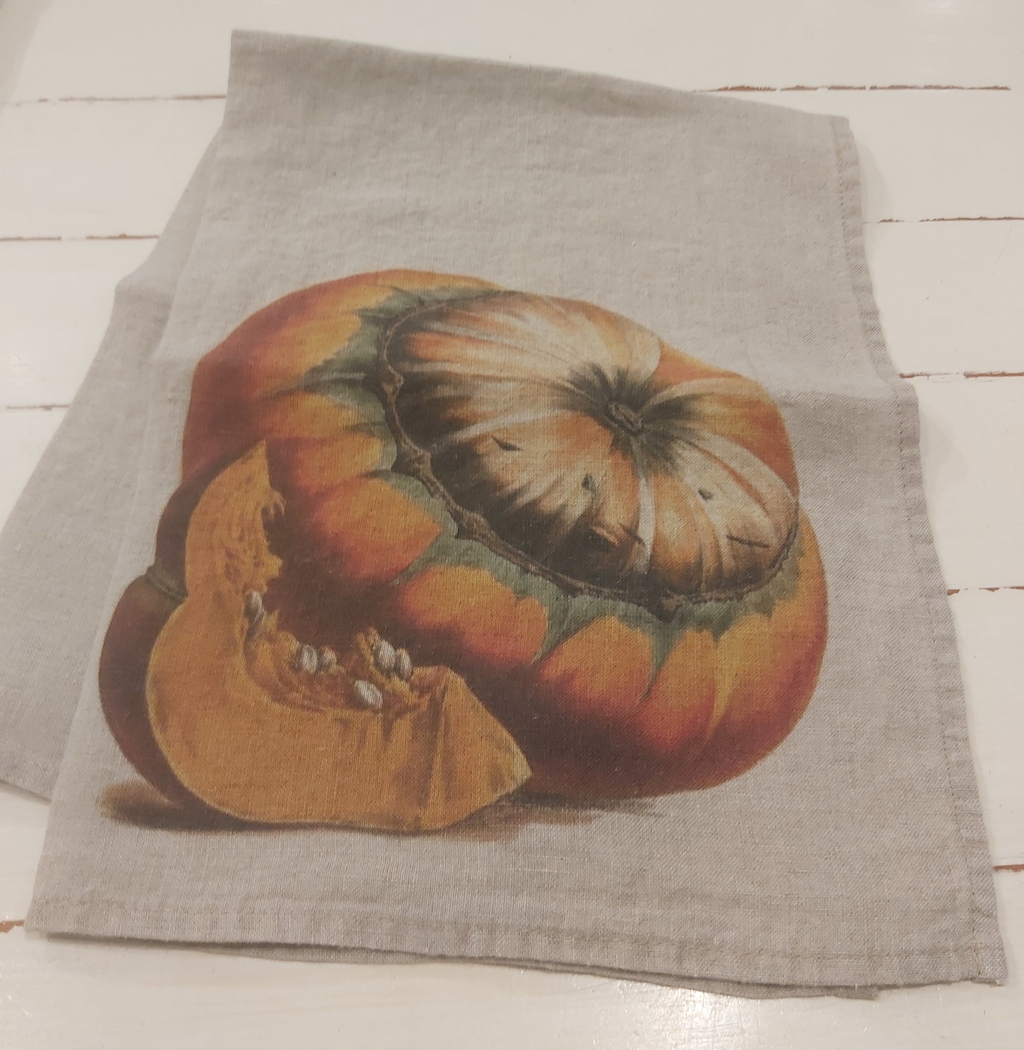 Tea Towel - Linen - Pumpkins
