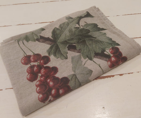 Tea Towel - Linen - Red Berries