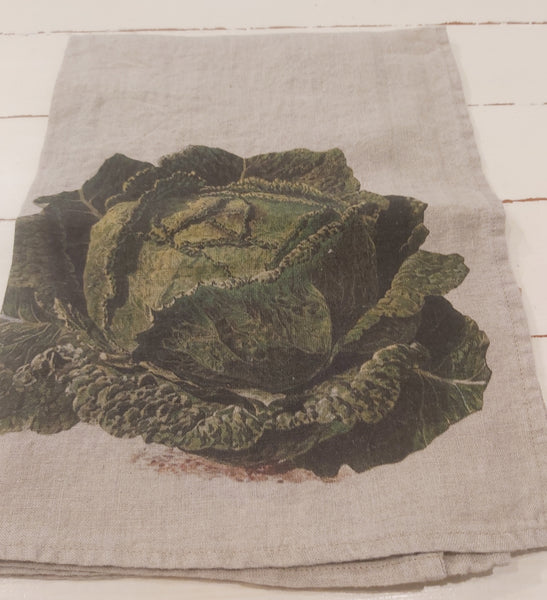 Tea Towel - Linen - Cabbage