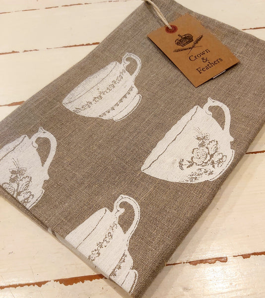Tea Towel - Linen - Tea Cups