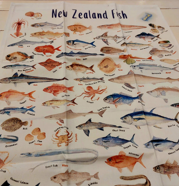 Shaxu Art - Teatowel - Fish of NZ