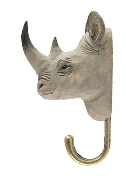 Wooden Rhino Hook