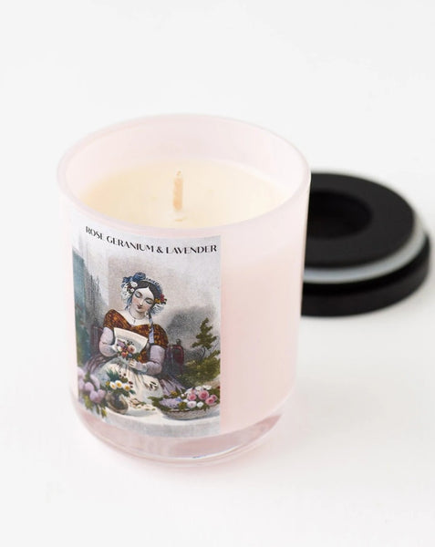 Lazybones - Soy Scented Candle - Rose Geranium