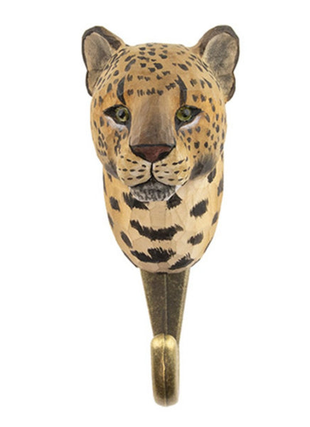 Wooden Animal Hook - Leopard